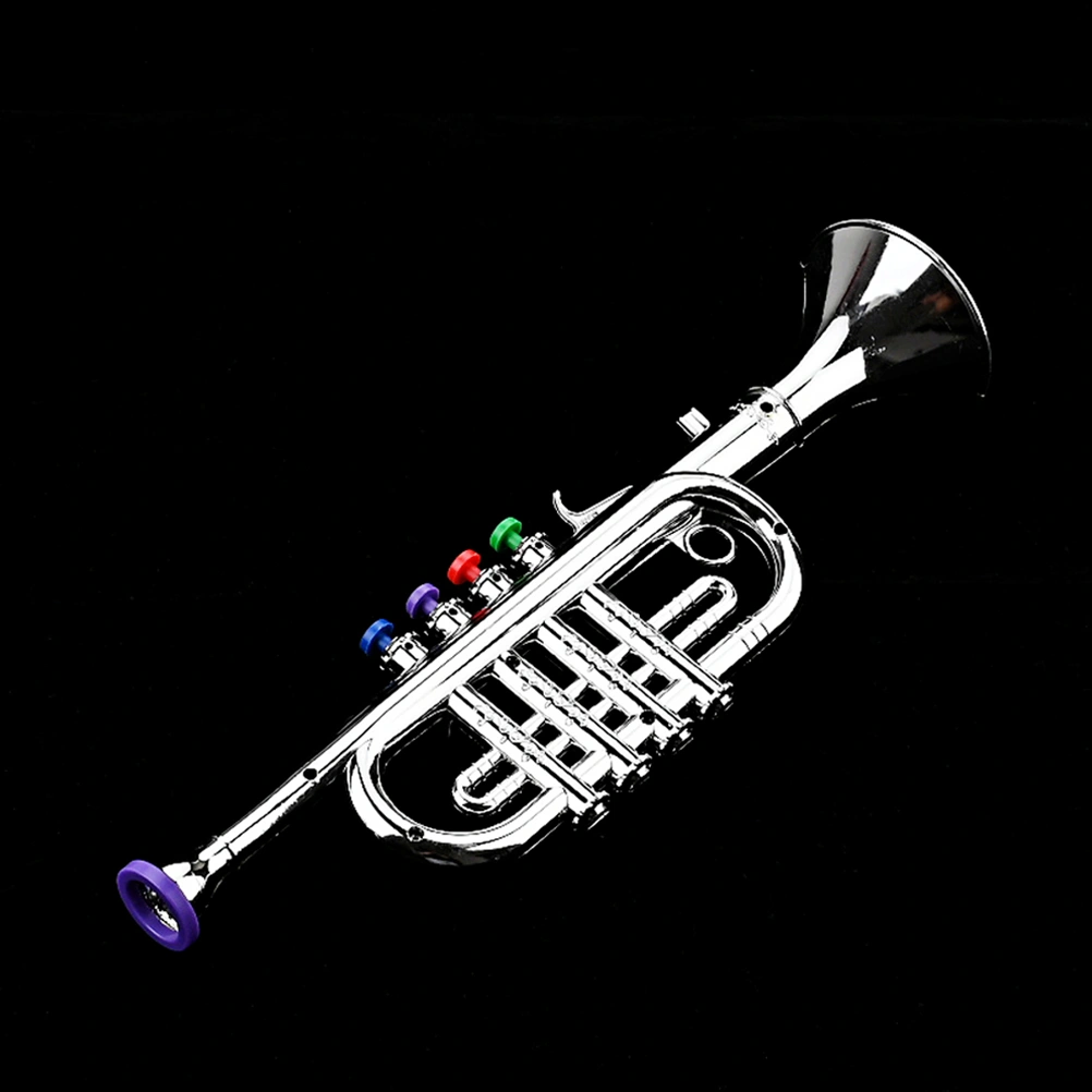Kids Plastic Trumpet Realistic Trumpet Toy Exquisite Trumpet Toy Kids Music Learning Plaything