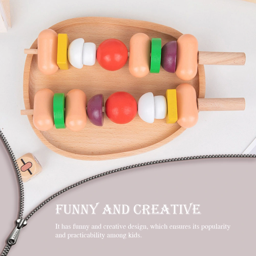 1 Set of Wooden Barbecue Skewers Model Toy Early Education Toy Funny Child Toys