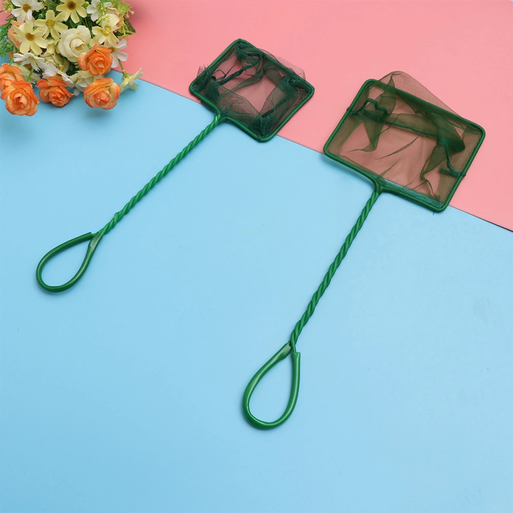 5PCS/Set Nylon Fishing Net Fish Network Plastic Tear-resistant Salvage Net Aquarium Accessories (Green)