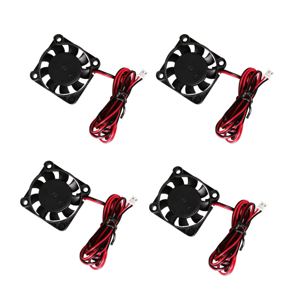 4pcs DC 24V 0.06A Radiator Electric Industrial Industry Blower Fan 3D Printer Accessory (Black)