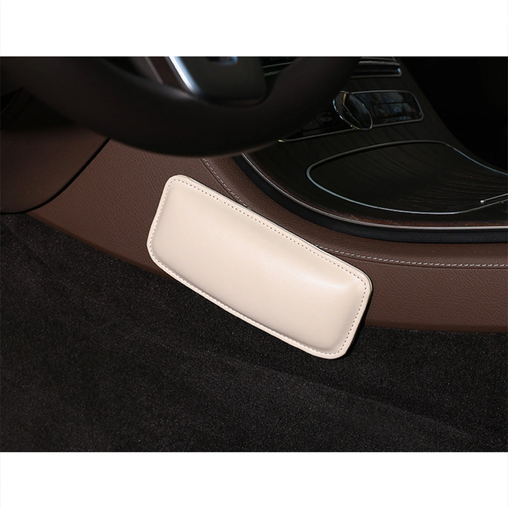 1Pc Car Leg Pad Knee Pad Door Center Control Leg Cushion Pad All-Purpose Leg Brace Knee Cushion(Beige)