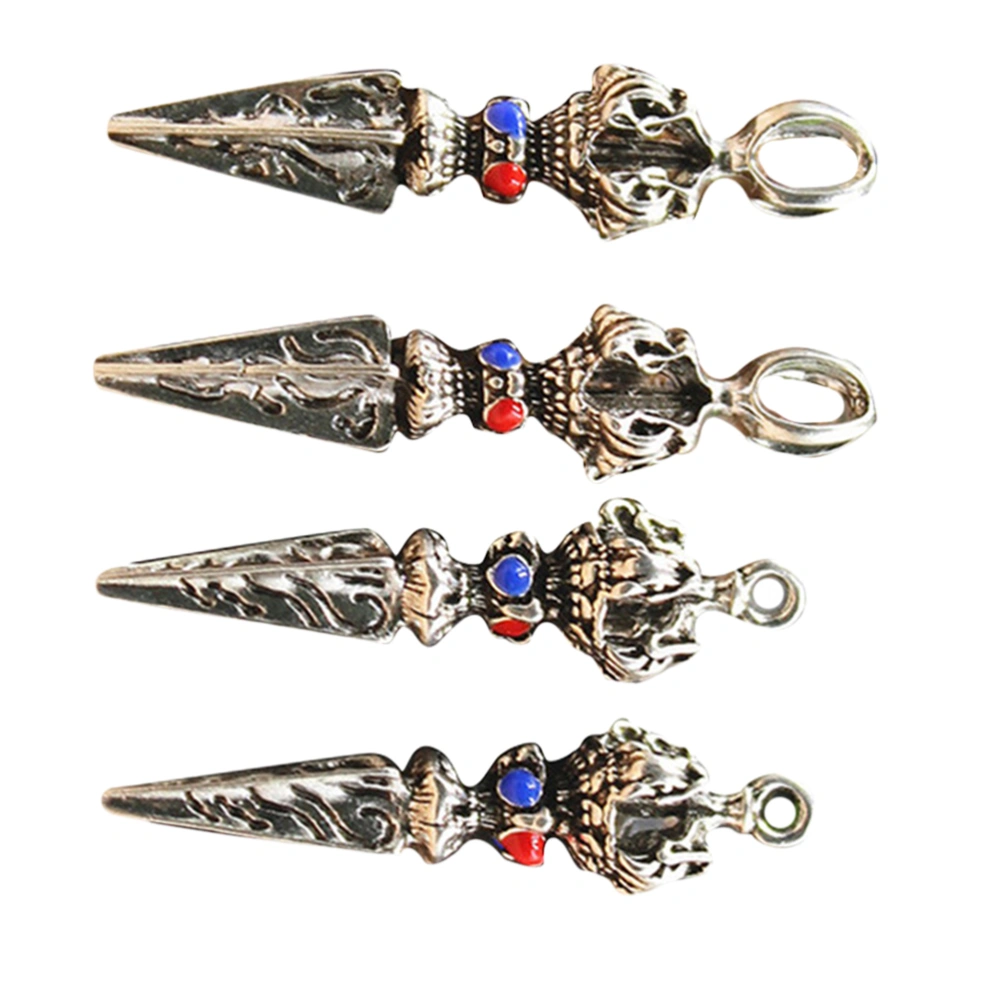 4PCS Creative Religious Pendants Buddhist Bodhi Diamond Pestles Hanging Pendants Fashion Ornaments (Mixed Style)