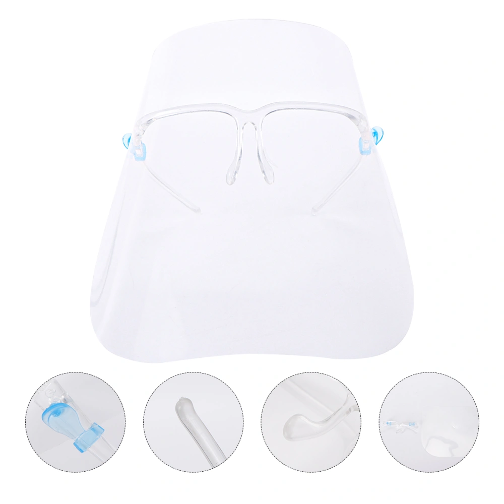 Isolated Face Shield Anti-fog Protective Mask Anti-spitting Mask Oilproof Face Guard (Transparent, Without Package, 4pcs Replacement Lens)