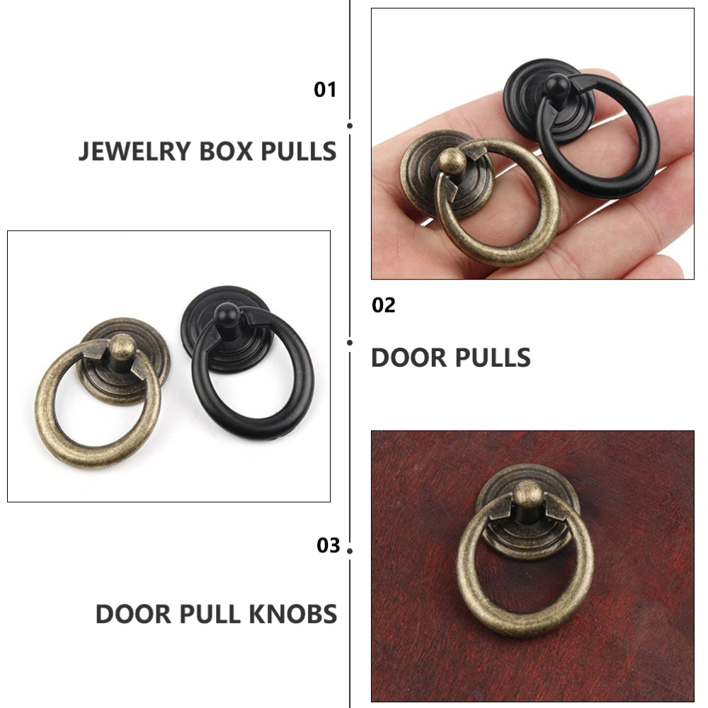 10 Sets Vintage Knobs Durable Zinc Alloy Handles Pulling Knobs for Jewelry Box