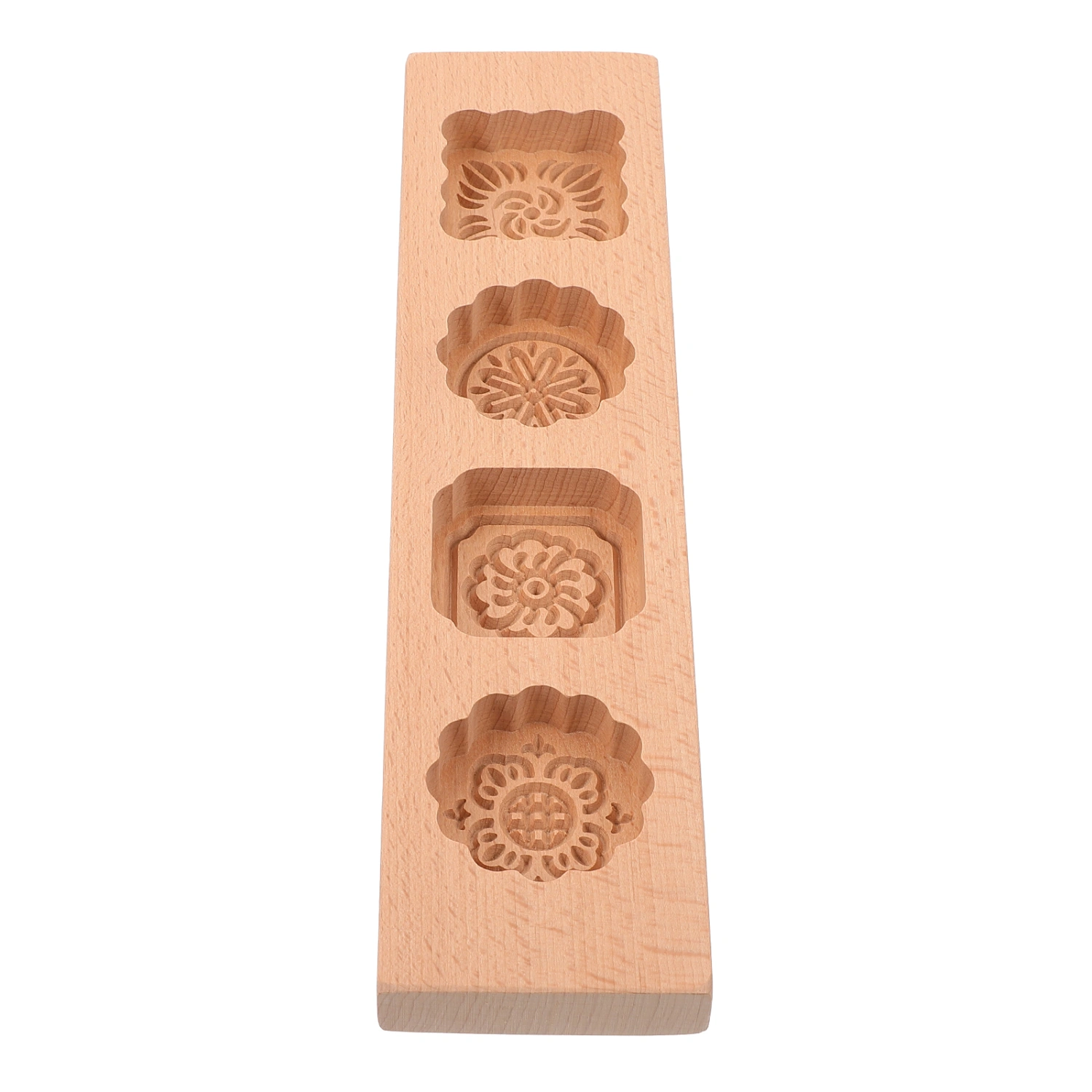 1Pc Wood Molds Green Bean Cake Making Mold Moon Cake Cooking Mold (Wood color)