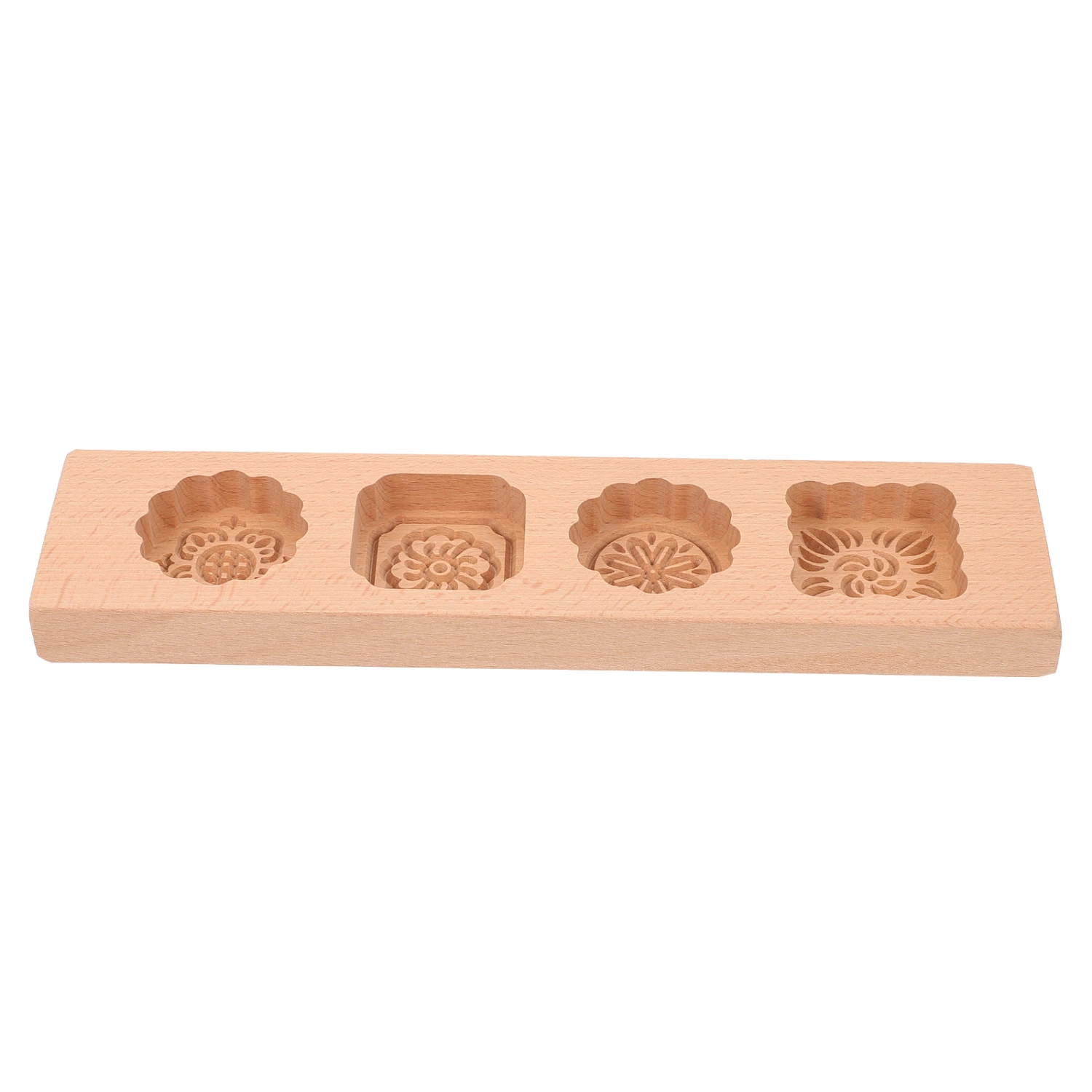 1Pc Wood Molds Green Bean Cake Making Mold Moon Cake Cooking Mold (Wood color)