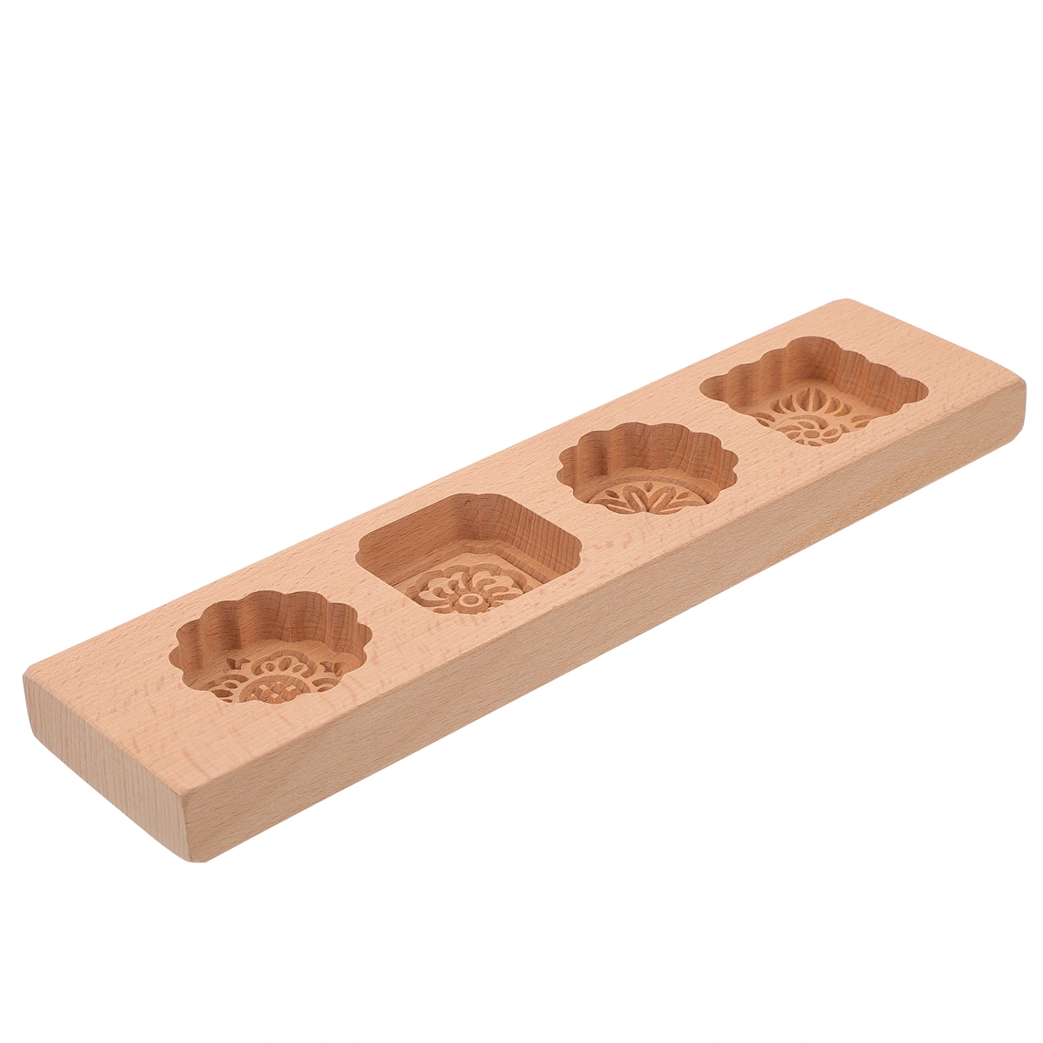 1Pc Wood Molds Green Bean Cake Making Mold Moon Cake Cooking Mold (Wood color)