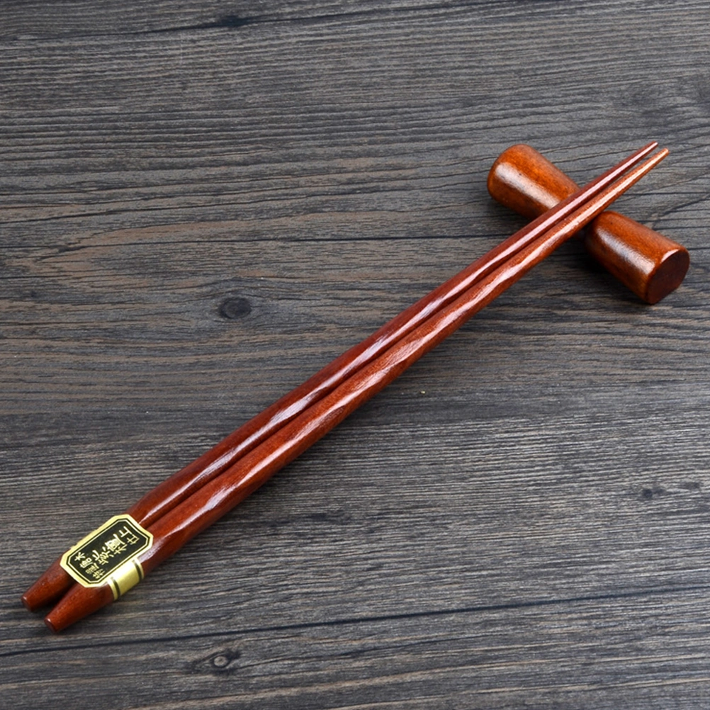 5 Pairs  Reusable Chop Stick Japanese Style Natural Wooden Chopsticks Chopsticks Gift Set with Case (Twisted Chopsticks)