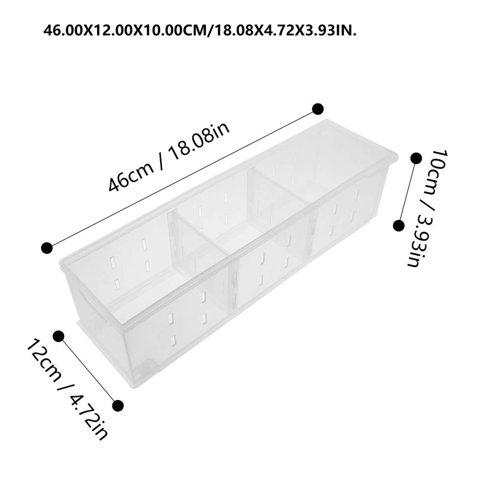 Transparent Household Fridge Crisper Plastic Food Storage Box Storage Basket