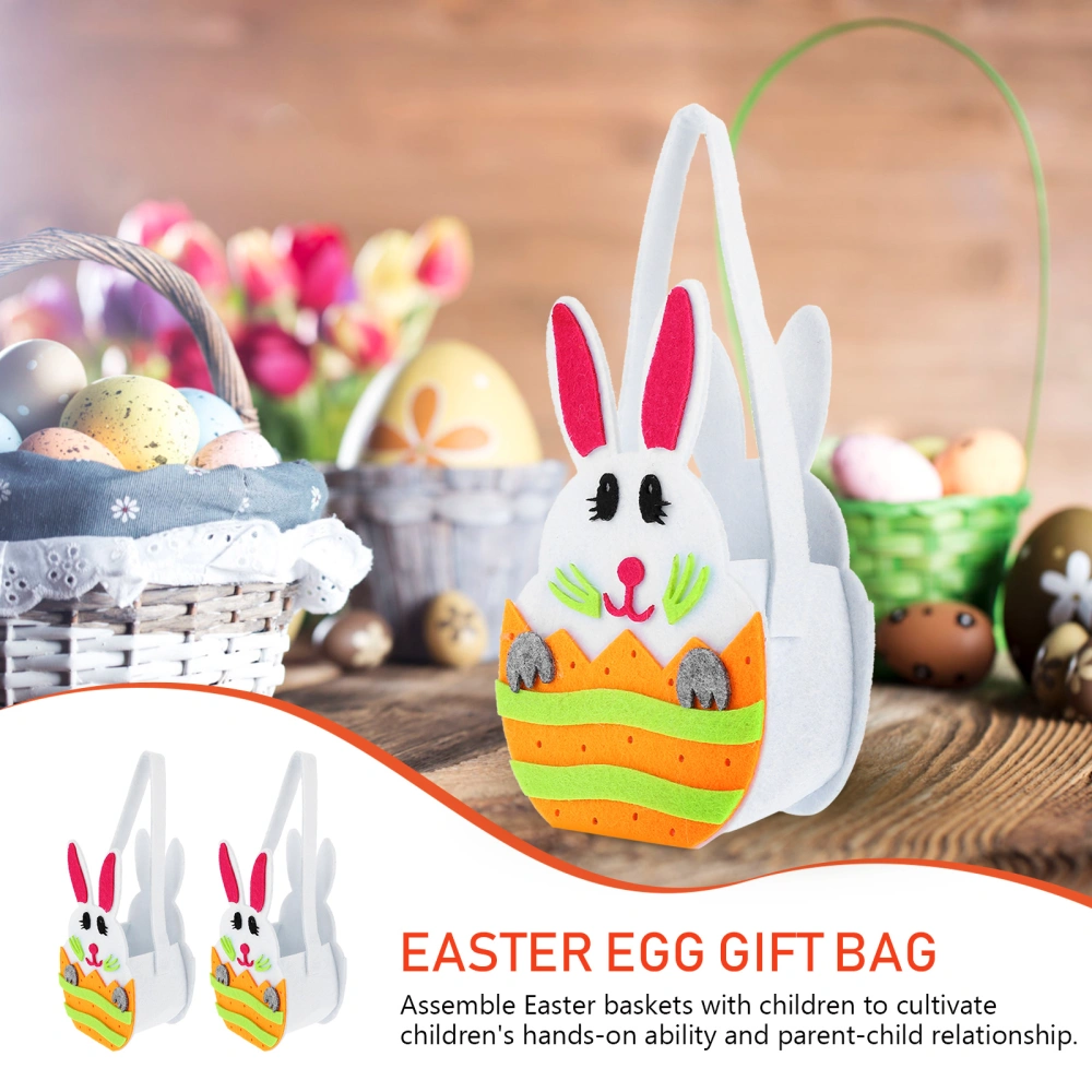 2pcs Easter Themed Design Non-woven Fabric Baskets Portable Baskets for Home