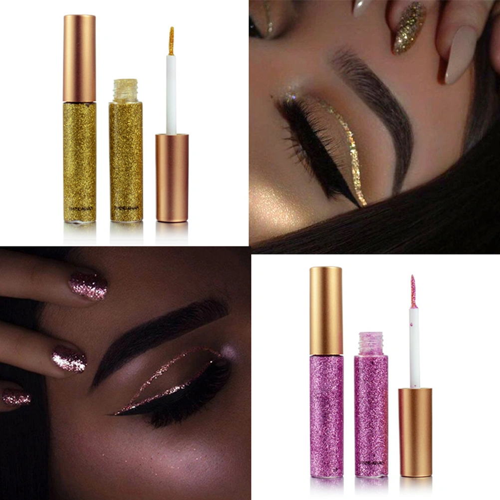 10pcs Waterproof Eyeliner Glitter Shimmer Pigmented Sparkling Metallic Liquid Glitters Eyeliner