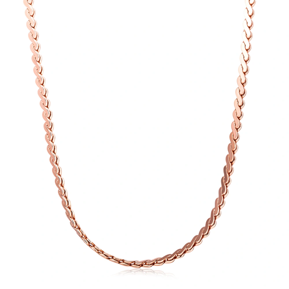 Men's Fashion Classic Luxury Rose Gold Necklace Curb Chain Thick Link (XL0022-M-M)