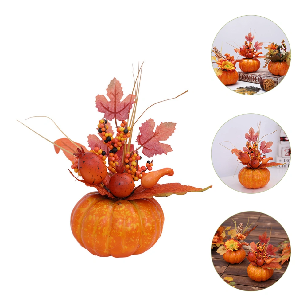 Pumpkin Decor Thanksgiving Decoration Plastic Pumpkin Party Favor Adornment