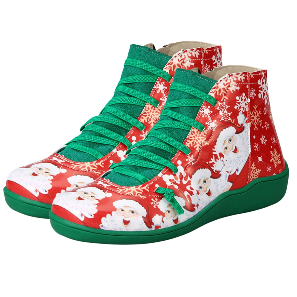 1 Pair Xmas Short Boots Exquisite Women Christmas Shoes Women Casual Shoes