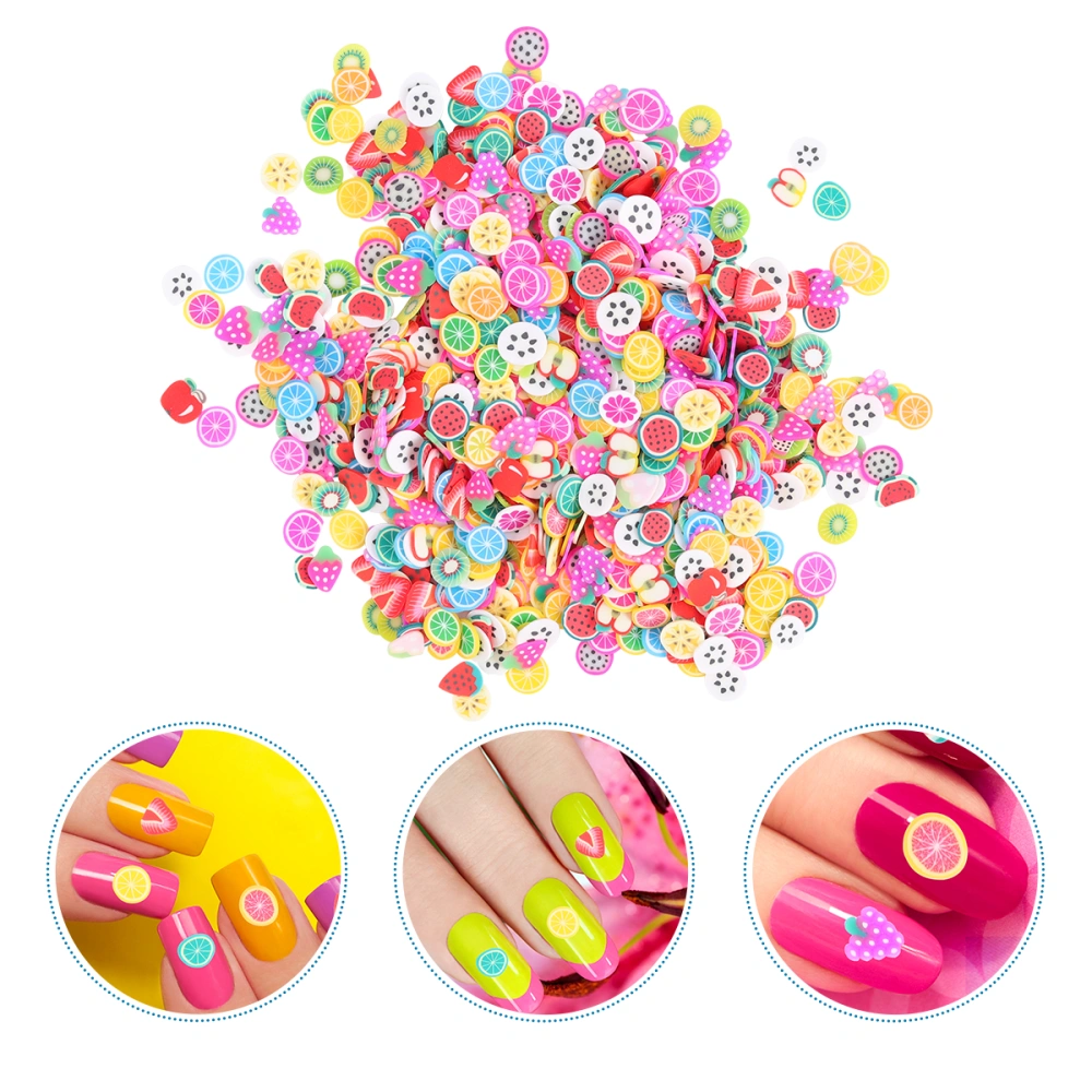 5000pcs Fruit Nail Slice Colorful Nail Stickers Nail Decals Clay Fruit Slice