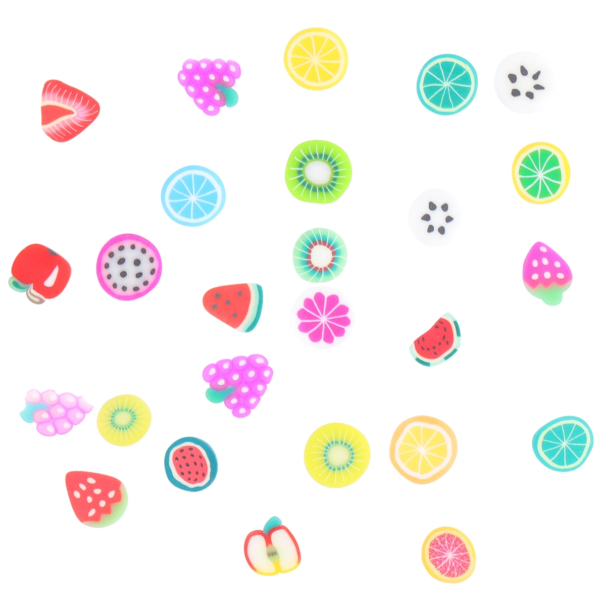 5000pcs Fruit Nail Slice Colorful Nail Stickers Nail Decals Clay Fruit Slice
