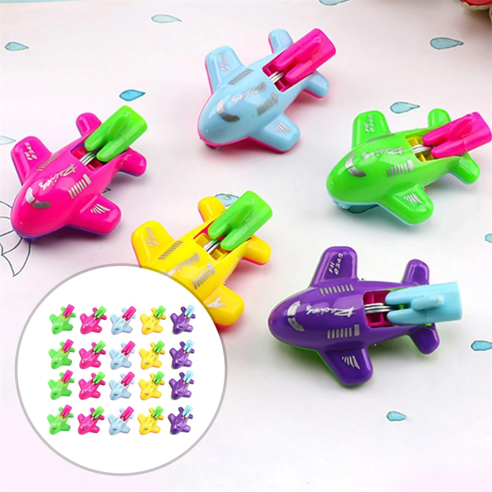 16pcs Funny Whistling Aircraft Plastic Aircraft Model Mini Toys Plastic Classic Toys