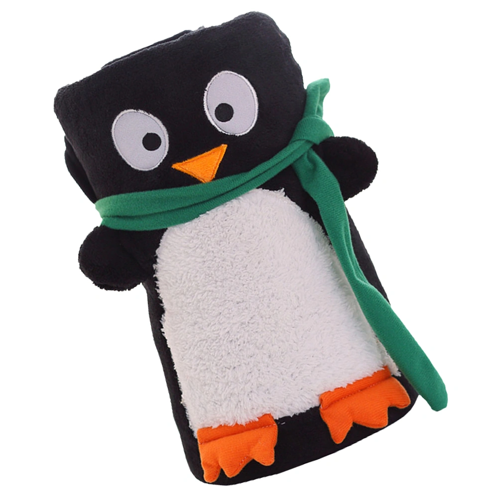 1PC Cartoon Christmas Flannel Blanket Decor Blanket Xmas Gift (Penguin)