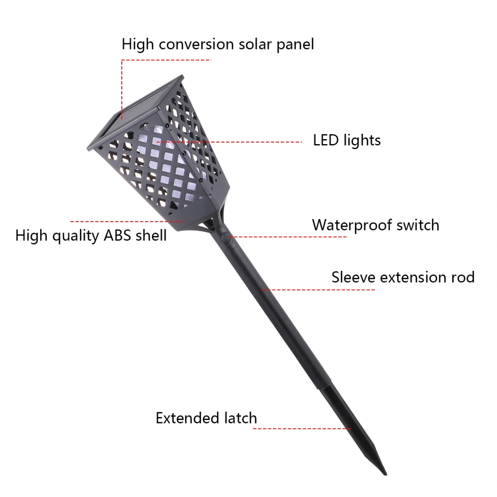 2pcs Solar Powered Torch Lights Outdoor Waterproof Stake Light Decorative Garden Lamp (51LED)