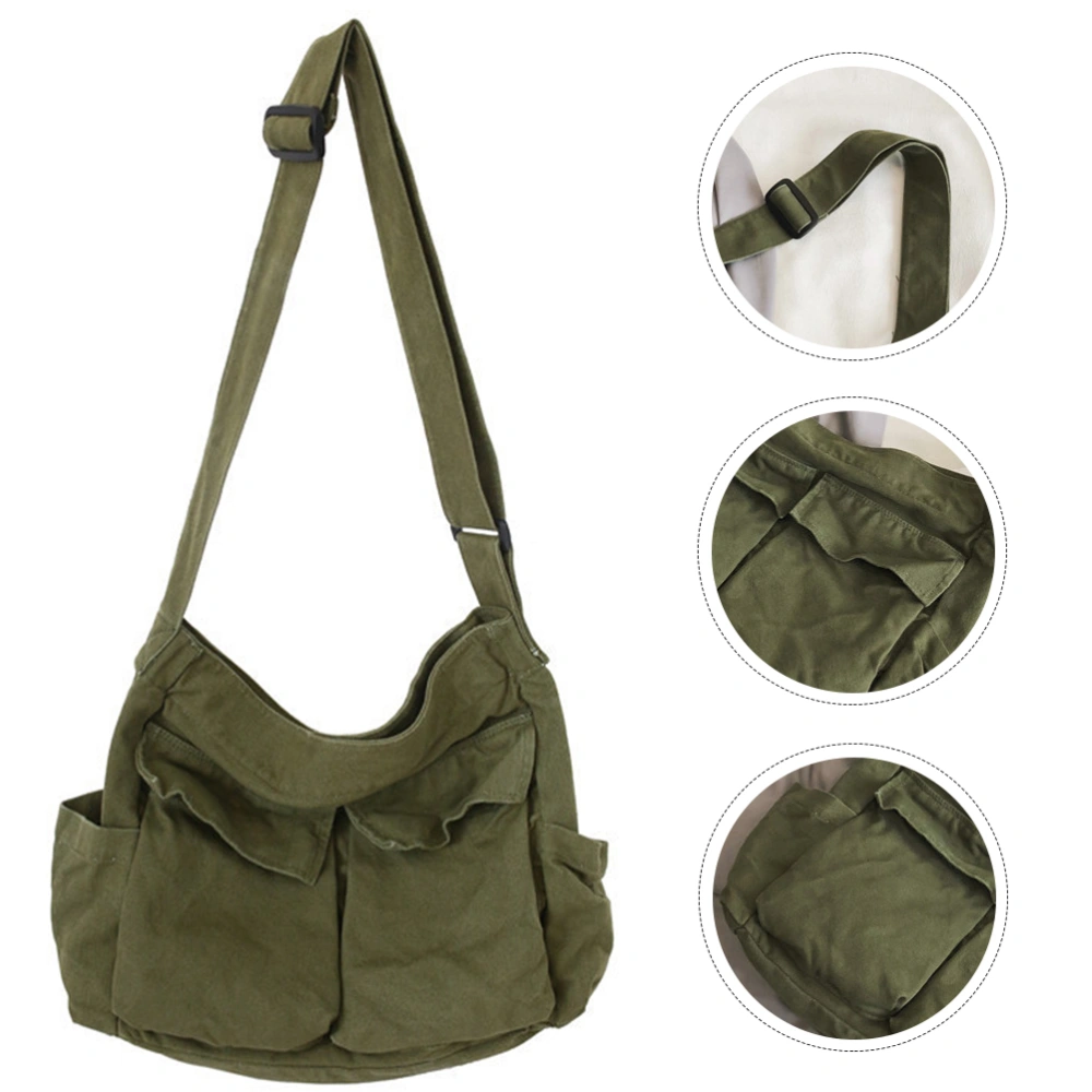 Large Capacity Canvas Storage Bag Cross Body Bag Single Shoulder Bag for Women