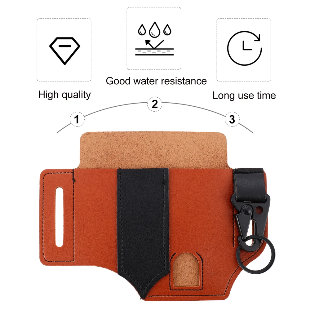 1Pc Outdoor Waist Bag Tools Storage Pouch Leather Retro Storage Pocket