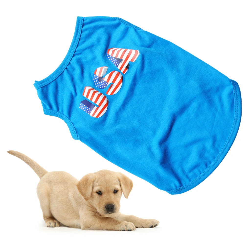 2pcs Adorable Clothes Comfortable Costume Fashion Vest Independence Day Coat for Pet Dog Teddy Puppy (Size L)
