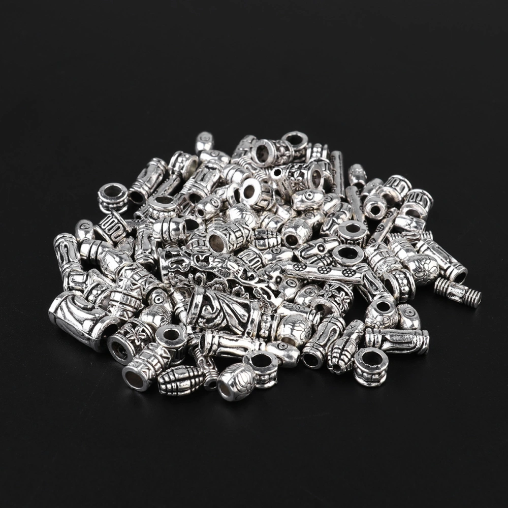 Bead Jewelry Accessories Simple Small Funny DIY Beads Accessories Jewelry for Kid Adult (100g Silver)