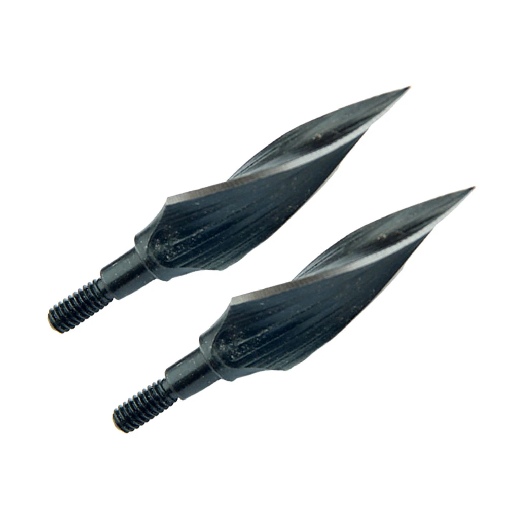 2pcs Spiral Arrow Tips Retro Metal Archery Arrowhead Accessories for Man Woman