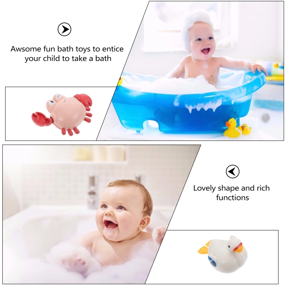 3pcs Cartoon Animal Clockwork Toys Baby Shower Playthings Bathtub Toys