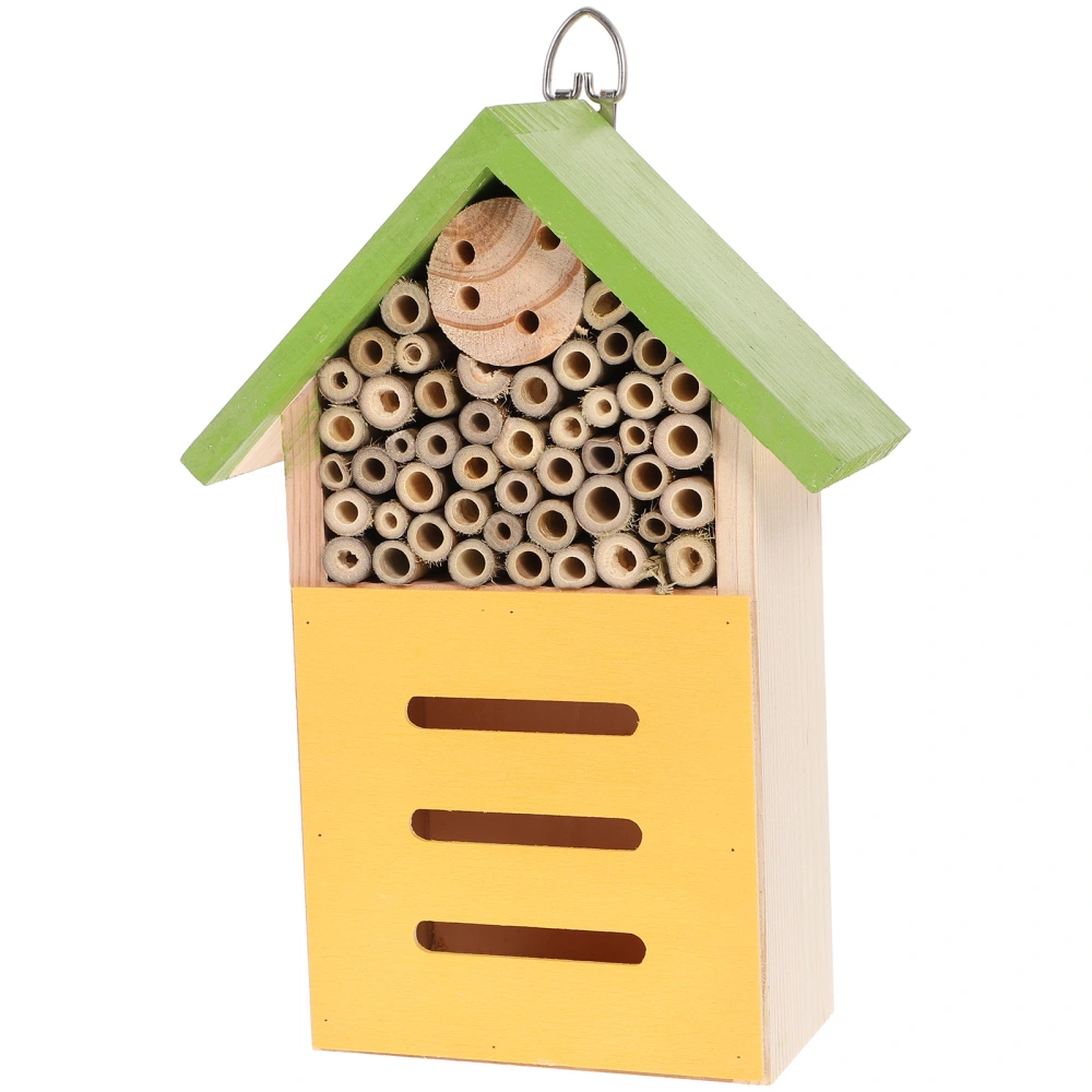 Wooden Insect House Outdoor Wood Insect Cabin Decorative Bee House Insect Nest