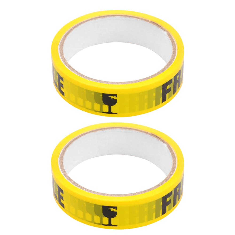 2PCS FRAGILE Warning Safety Tape Safe Self Adhesive Sticker Warning Tape Masking Tape Barrier Tape Roll