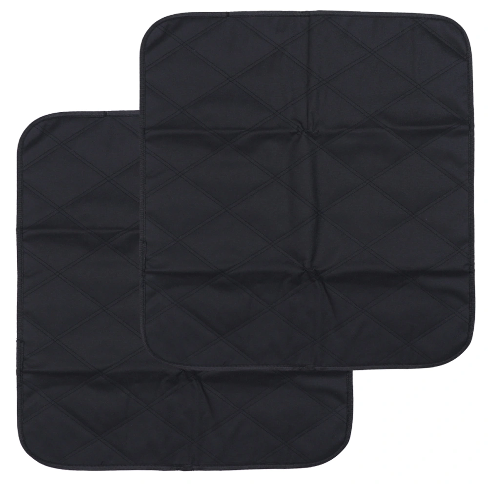 2pcs Leakproof Pet Nurse Pads Pet Training Pad Anti-slip Pet Toilet Mat Cat Litter Mat (Black, 52x55cm)