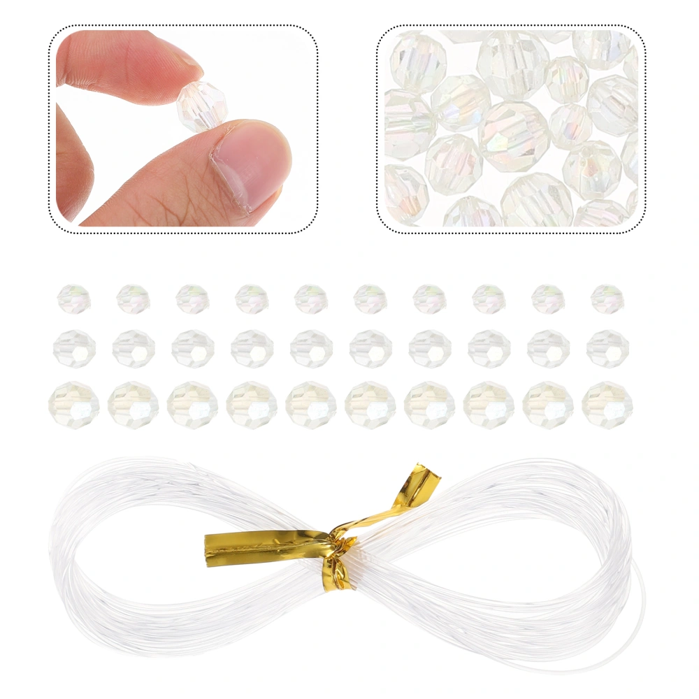 50G Fashion Jewelry Making Acrylic Beads Delicate Spacer Beads With String (Mixed Style)