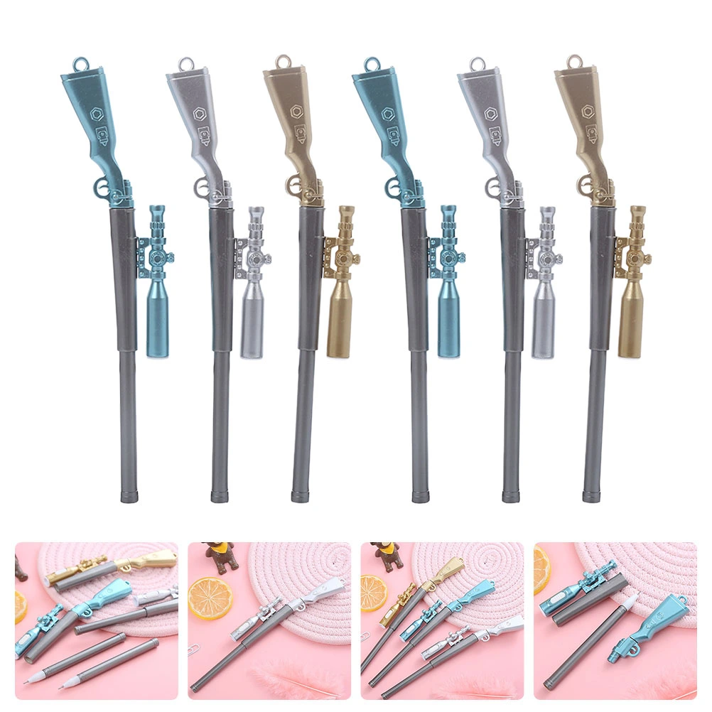 6Pcs Household Sign Pens Multi-function Signature Pens Adorable Gel Pens Student Accessory
