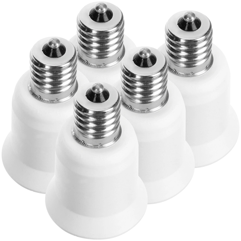 5pcs Light Bulb Converters Chandelier Light Sockets Bulb Base Adapters(E17 To E27/E26)