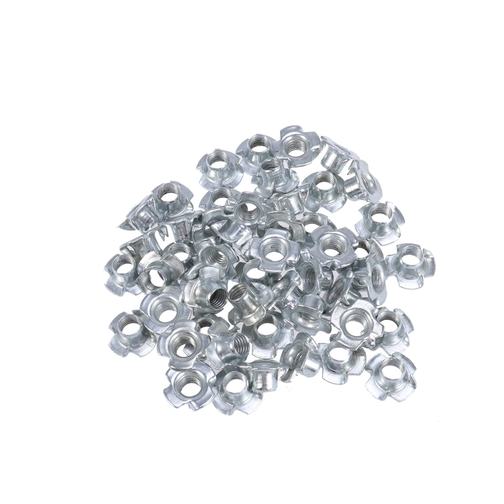 50PCS Heavy Duty T-Nuts Carbon Steel Pronged Tee Nuts M10x8