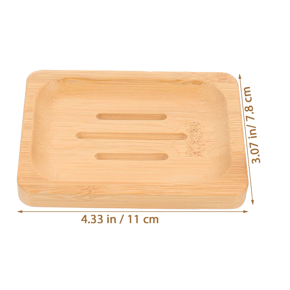 2 Pcs Wooden Soap Boxes No-punch Soap Drain Soap Holders Soap Tray for Shower