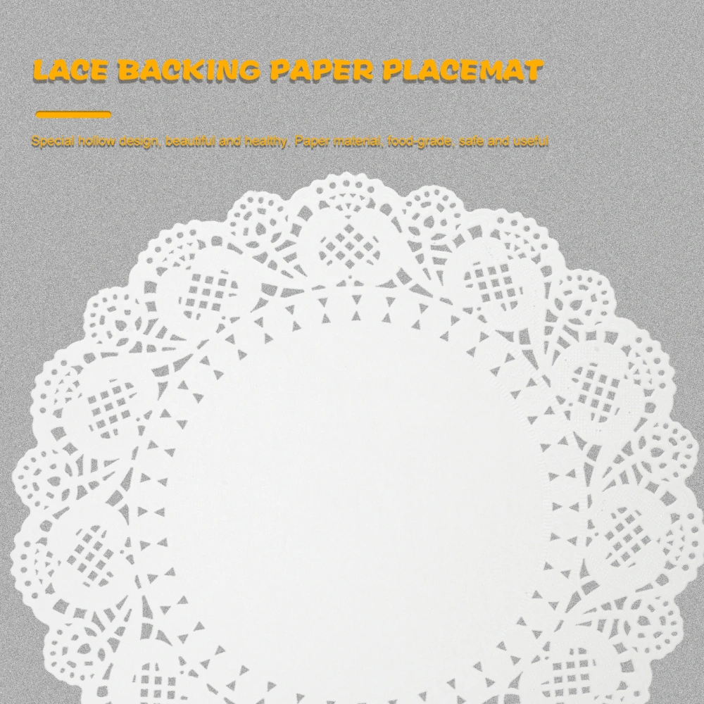 140 Sheets Lace Paper Doilies White Round Food Paper Pad for Dessert Fried Food