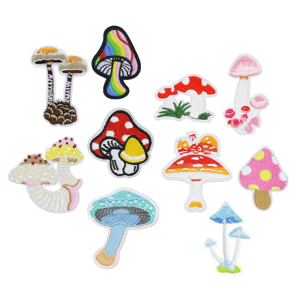 10Pcs Decorative Coat Patches Wear-resistant Clothes Patches Cartoon Iron Patches (Mixed Style)