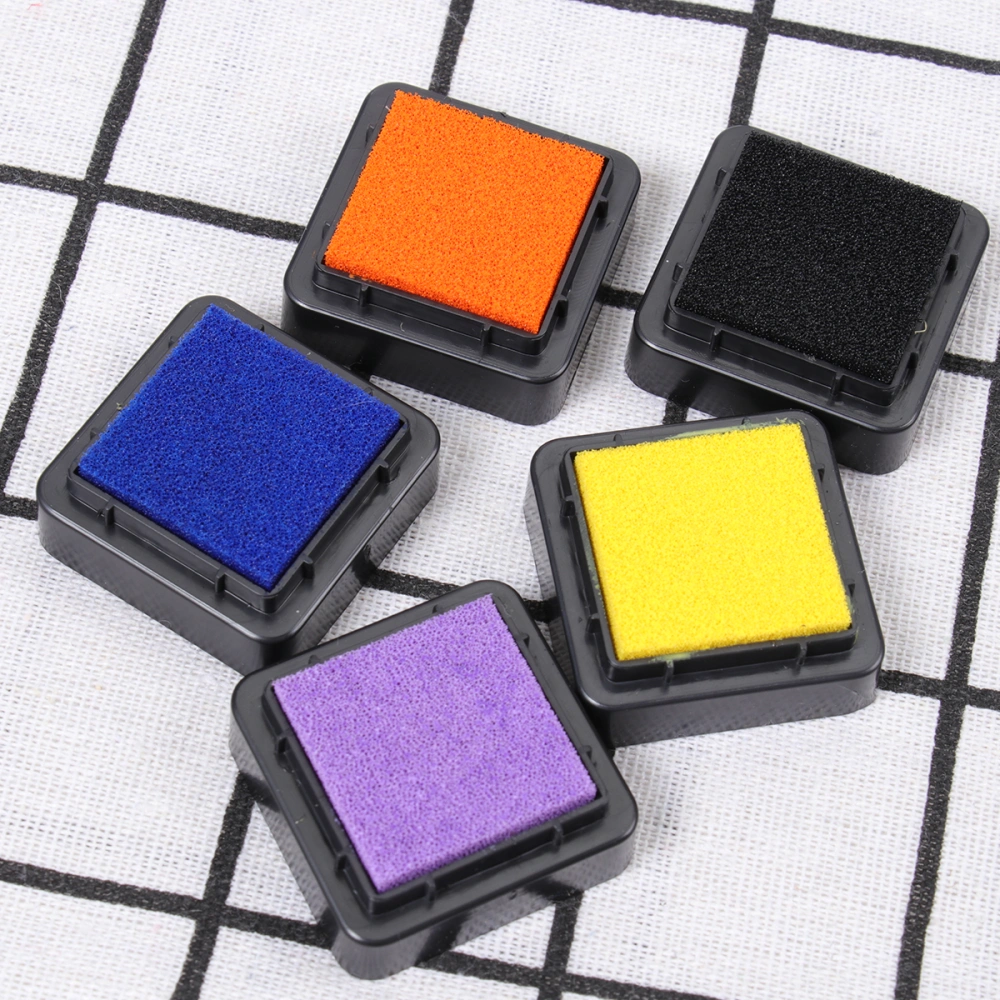 5pcs Ink Pads Colorful Finger Painting DIY Stamp Pads Finger Palm Ink Stamps for Kids DIY Making Cards