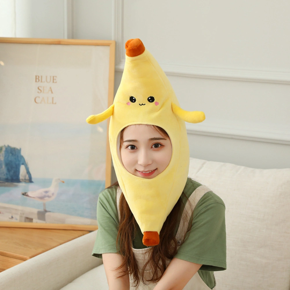 1 Pc Funny Banana Hat Novelty Party Dress-up Cosplay Costume Hat