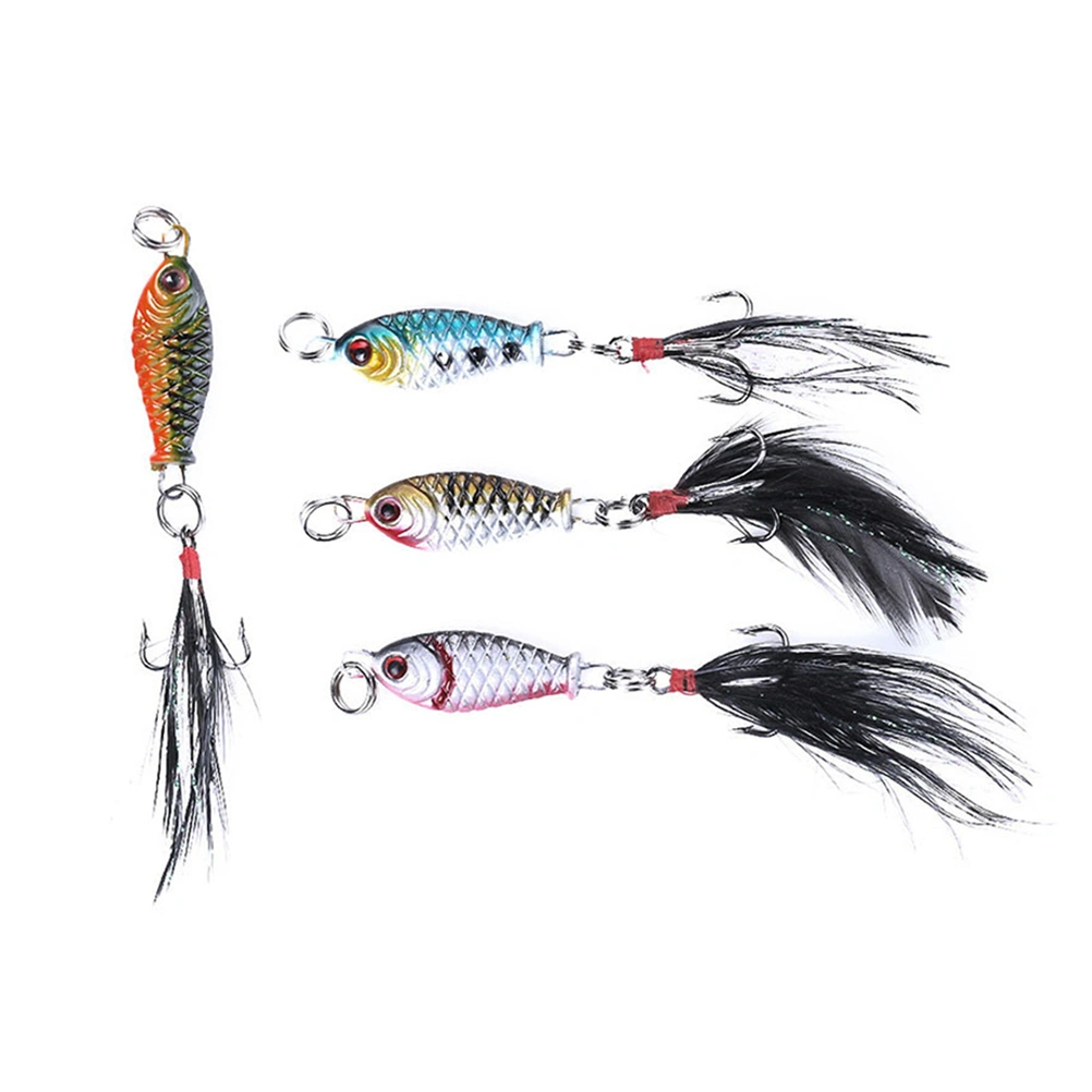 4pcs 2.5cm/4G Simulation Mini Fishing Grub Fishing Lures Fishing Baits for Fishing