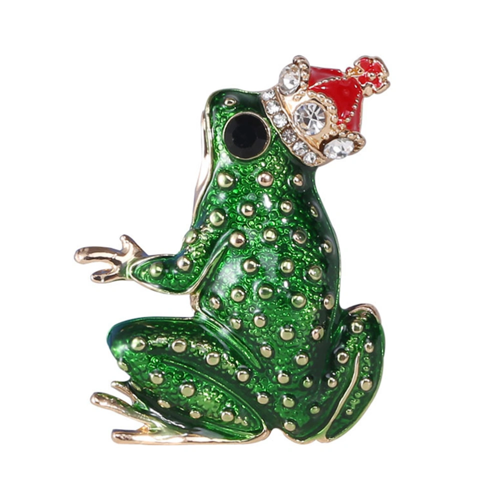 Frog Brooch Clothes Lapel Pin Alloy Brooch Animal Brooch Decor Enamel Frog Brooch