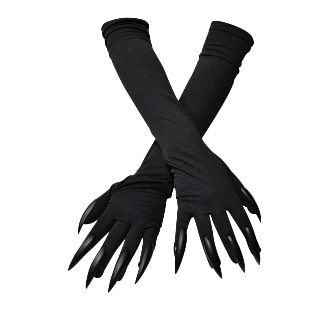 1 Pair Halloween Claw Gloves Long Fingernails Glove Cosplay Costume Accessory