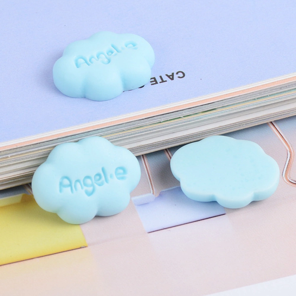 100Pcs Resin Cloud Accessories DIY Cartoon Cloud for Smart Phone Case for Pencil Case 