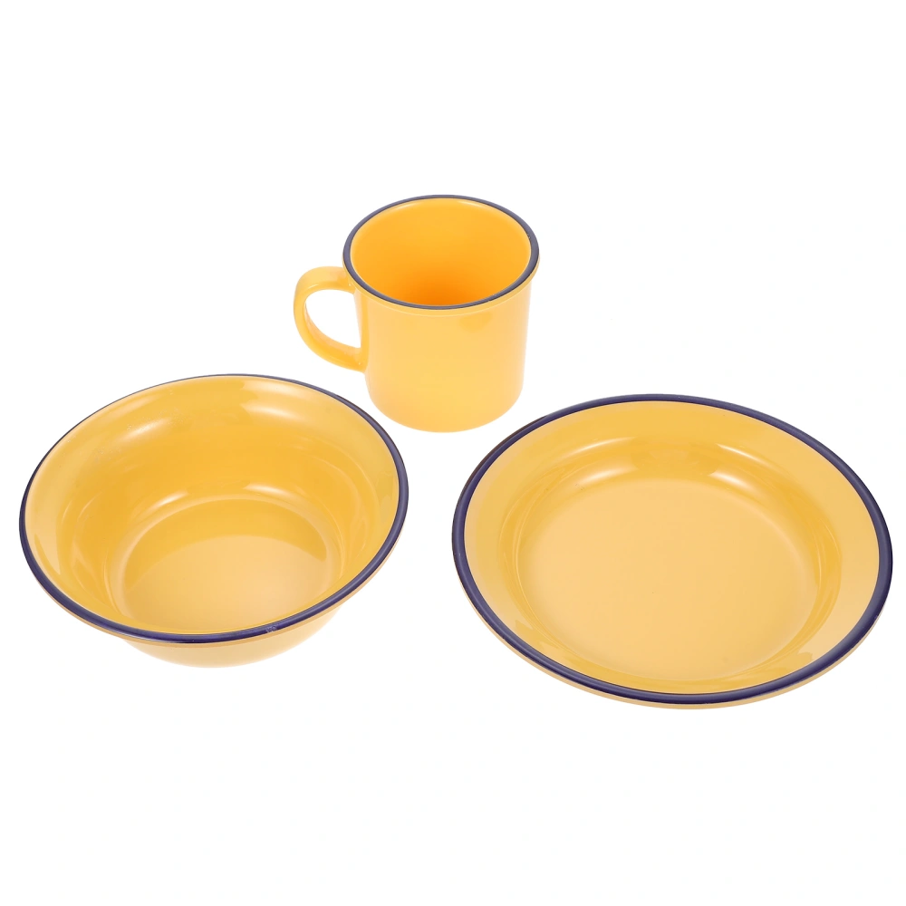 1 Set of Creative Dinner Plate Bowl Cup Kit Home Eating Plate Storage Bowl