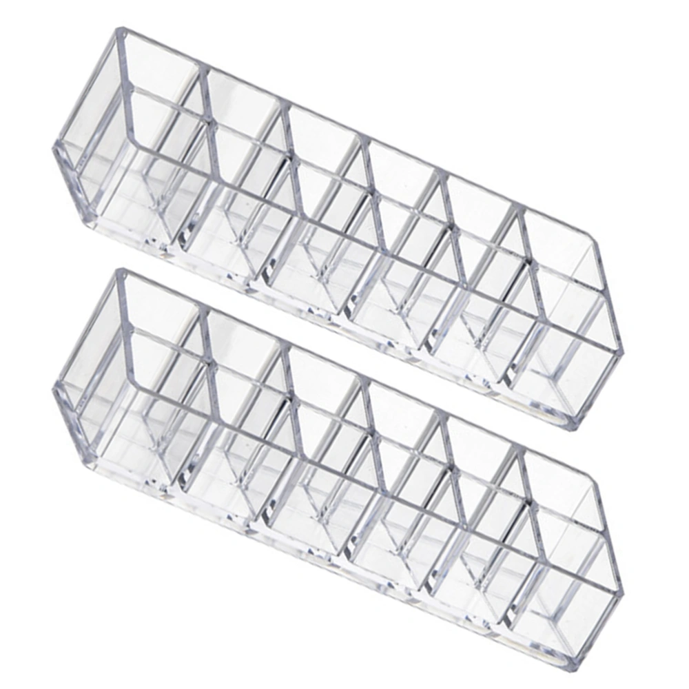 2 Pcs Lipsticks Holder Clear Plastic Lipgloss Organizers Lipstick Display Holder