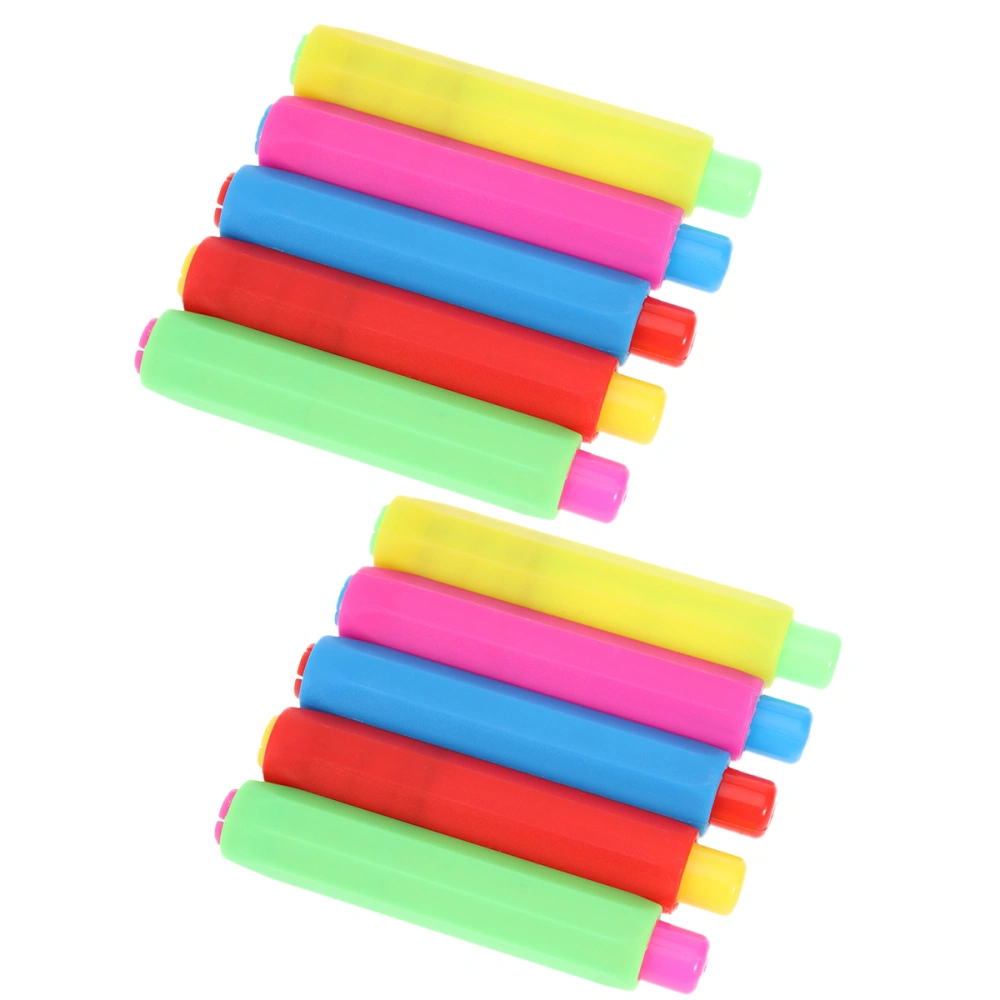 20pcs Plastic Chalk Cover Colorful Dustproof Chalk Clip Holder Storage Holder for Home School Company (Random Color)