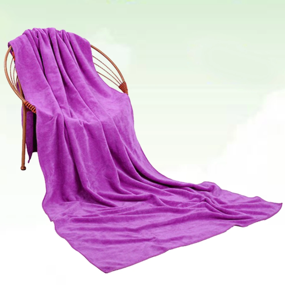 180x80cm Quick-drying Towel Travel Camping Beauty Salon Gym Washcloth Towels Bathroom Beach Bath Towel Swim Washcloth (Purple)