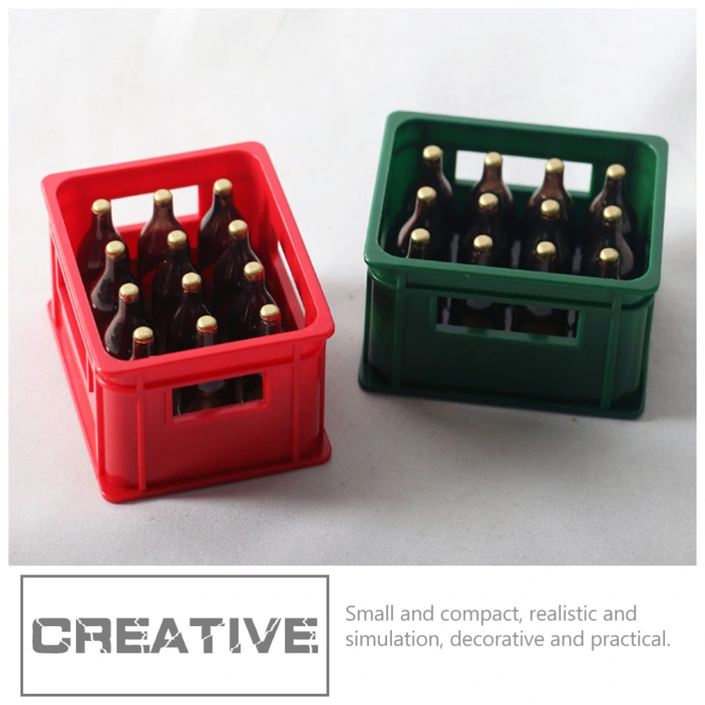 Creative Mini Beer Box Statue Decorative Mini House Beer Box Modeling Ornament